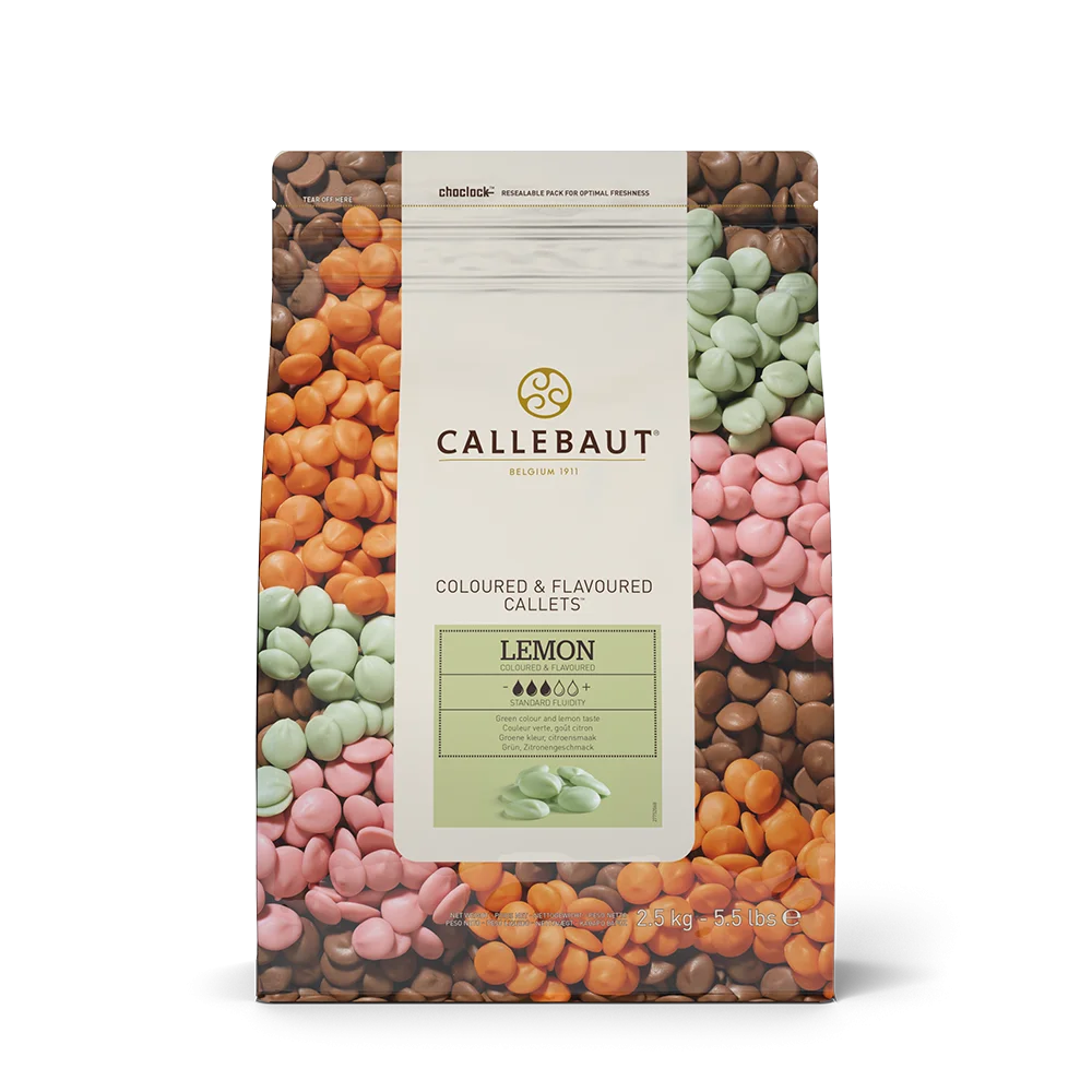 Callebaut Limonlu Drop Çikolata 2,5 kg ürün ambalajı